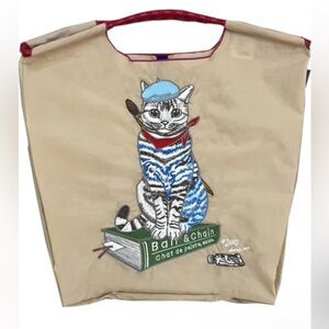 Ball & Chain Large P.CAT Cat Beige Tote Artist Collaboration Hideaki Mihara